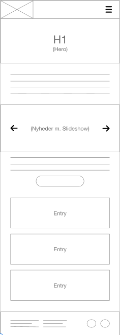 Billede af forside wireframes DBF